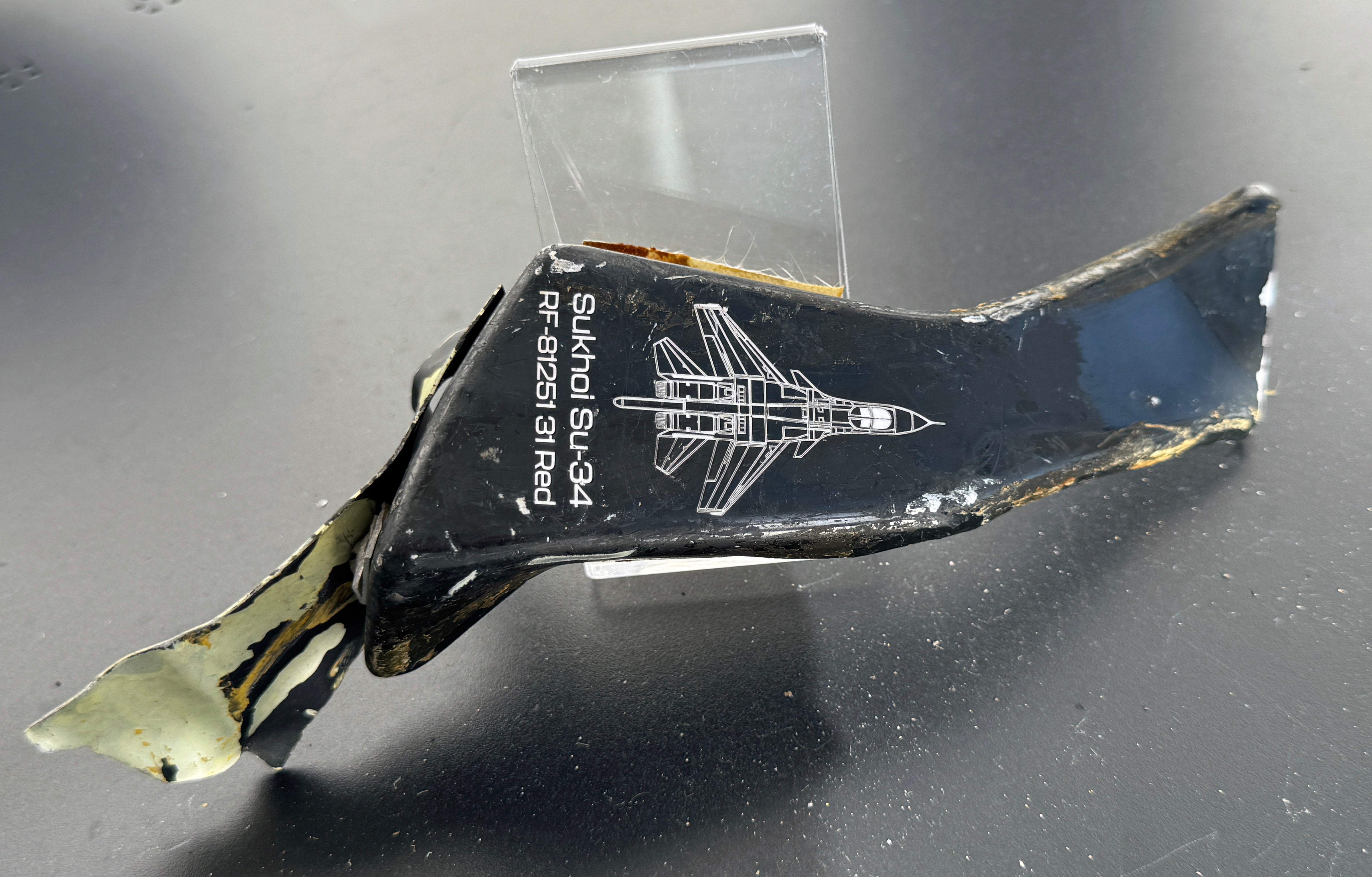 Trophy part of the front-line supersonic fighter-bomber SU 34 russian shot down aviation russia Ukraine war #159