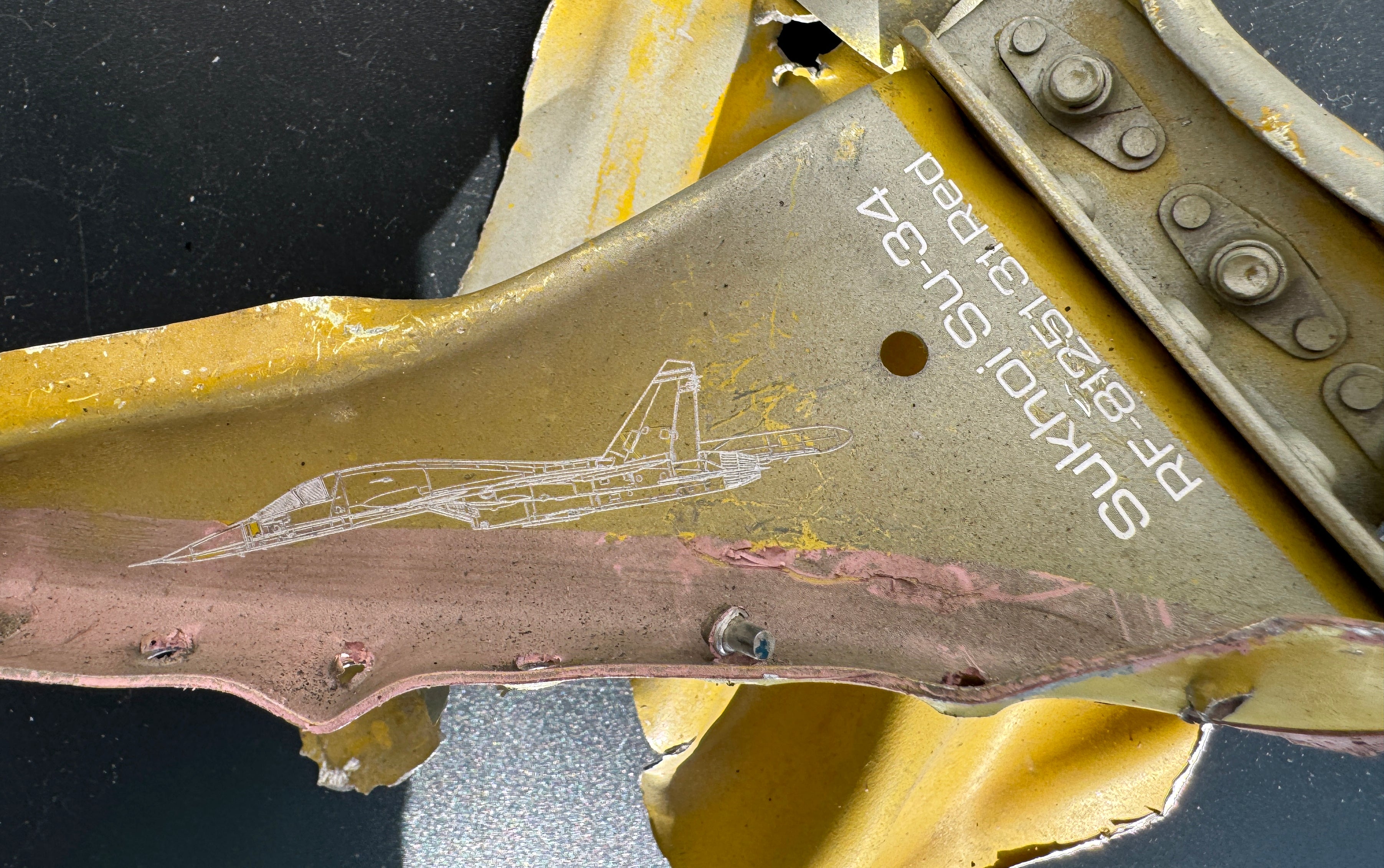 Trophy part of the front-line supersonic fighter-bomber SU 34 russian shot down aviation russia Ukraine war #152