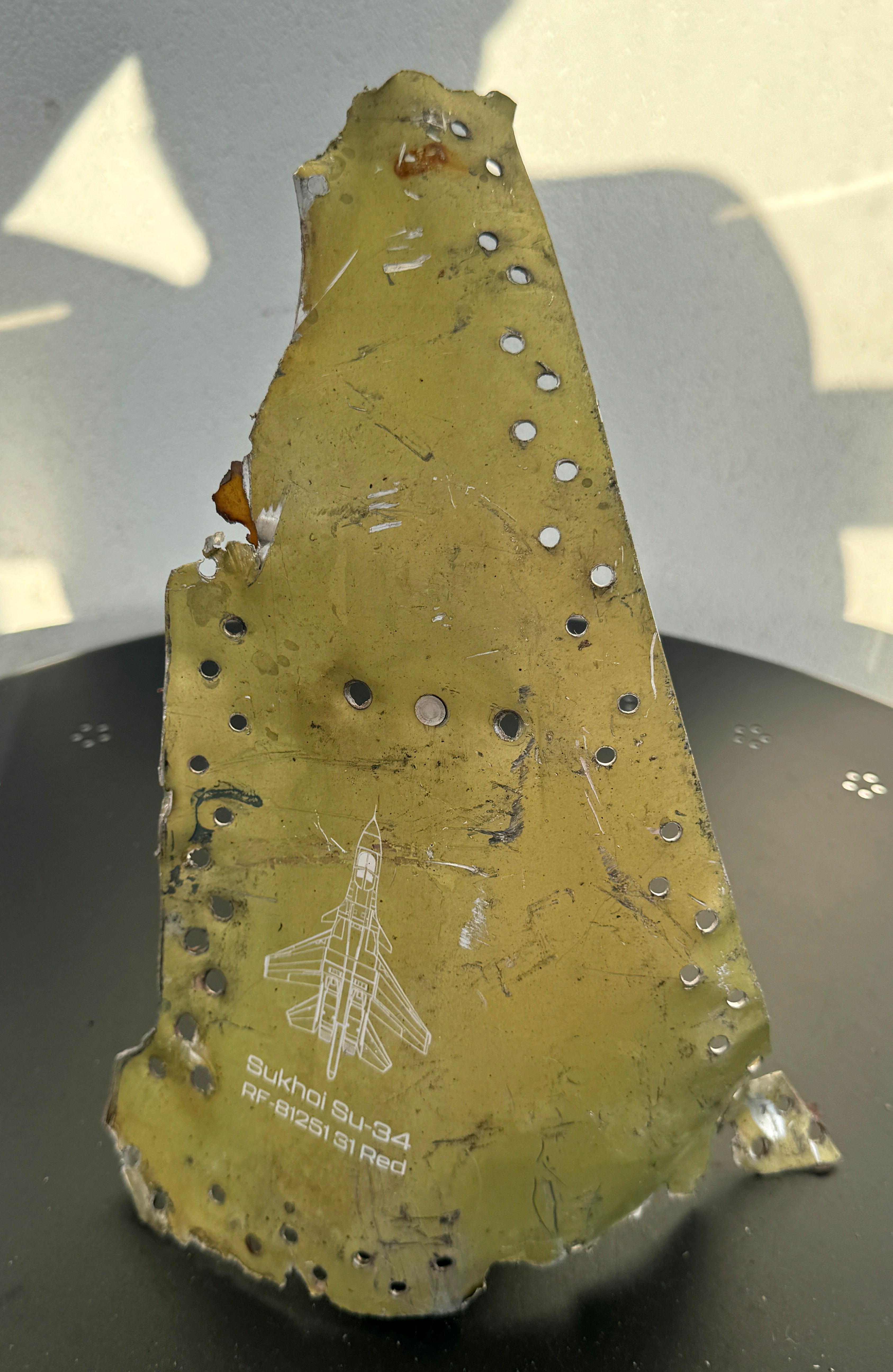 Trophy part of the front-line supersonic fighter-bomber SU 34 russian shot down aviation russia Ukraine war #148