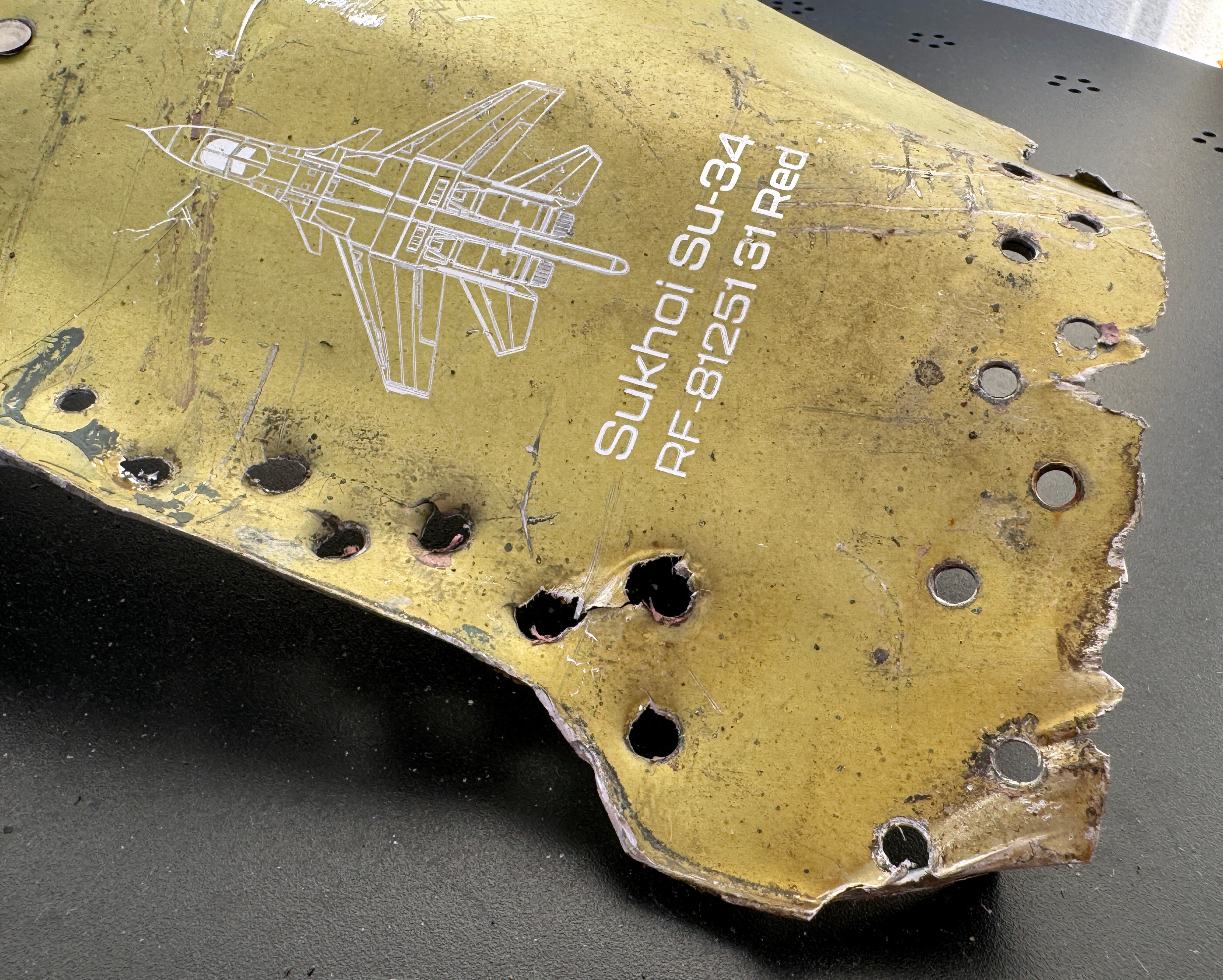 Trophy part of the front-line supersonic fighter-bomber SU 34 russian shot down aviation russia Ukraine war #148