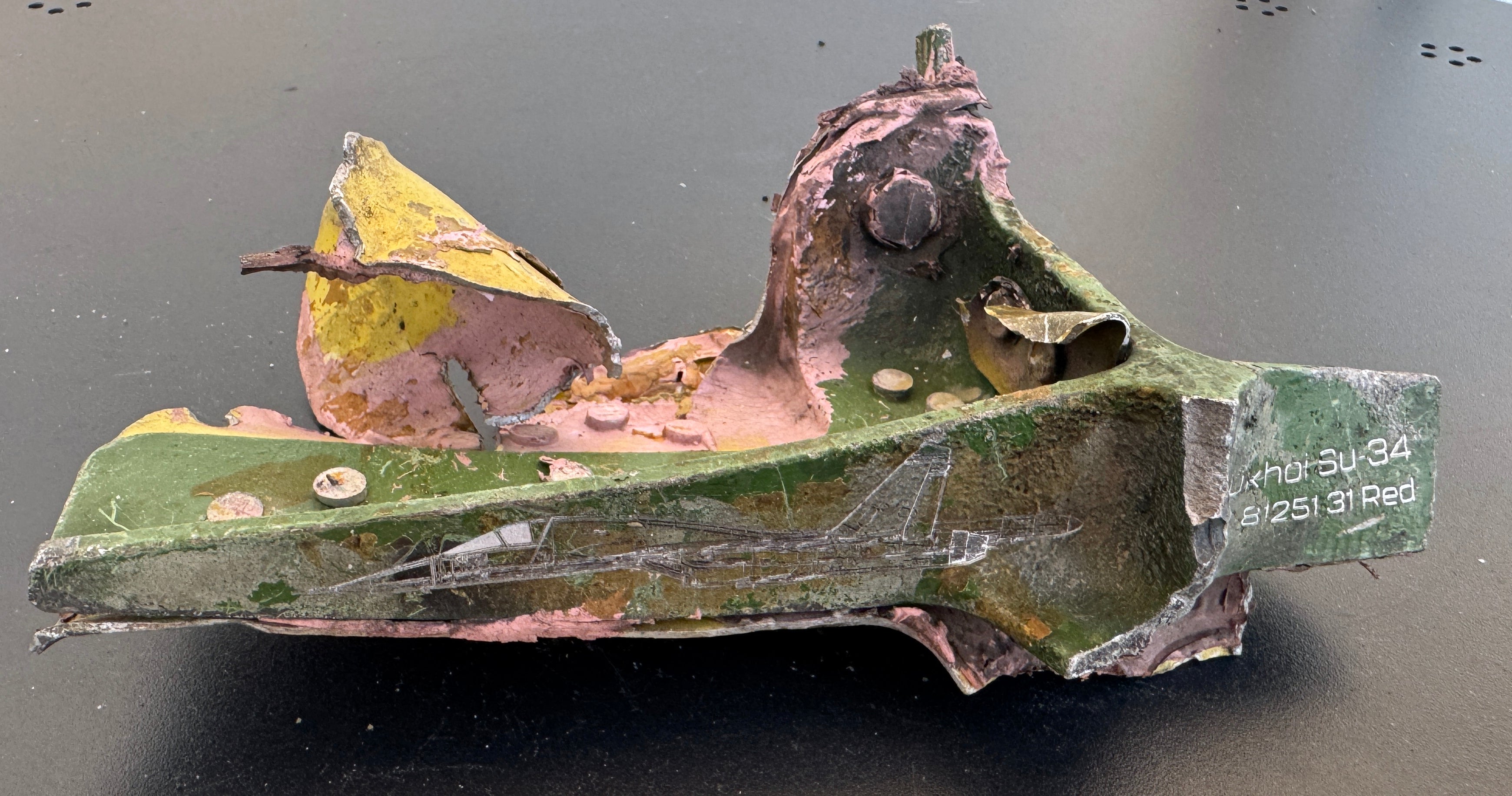 Trophy part of the front-line supersonic fighter-bomber SU 34 russian shot down aviation russia Ukraine war #150